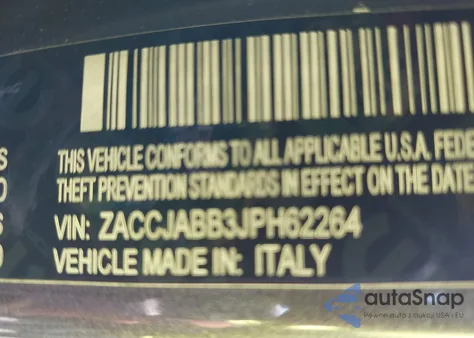 2018 Jeep Renegade Altitude Fwd from USA, damaged, VIN ZACCJABB3JPH62264